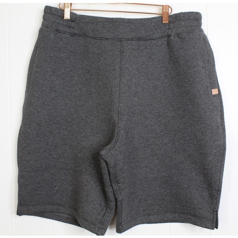 Lunya Restore Double Faced Gray Quilted Elastic Waist Shorts Size XL NWOT
